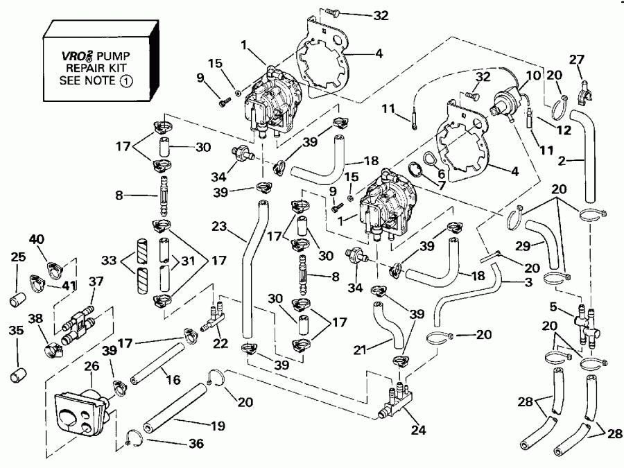 ����� EVINRUDE E300CXEND 1992  - o2 Pump / o2 �����