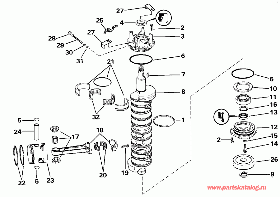 ��������� ������� E300PLEND 1992  - ankshaft & Piston