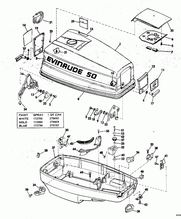��������� �������� ����� EVINRUDE E30RENR 1992  - int Chart