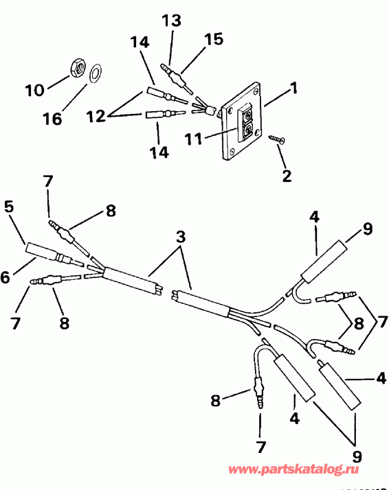 ��������� ����� Evinrude E40ELENM 1992  - mote Tilt Switch Kit 