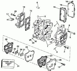 �������, ������ ���������, & �������� ��������� (Cylinder, Crankcase, & Intake Manifold)