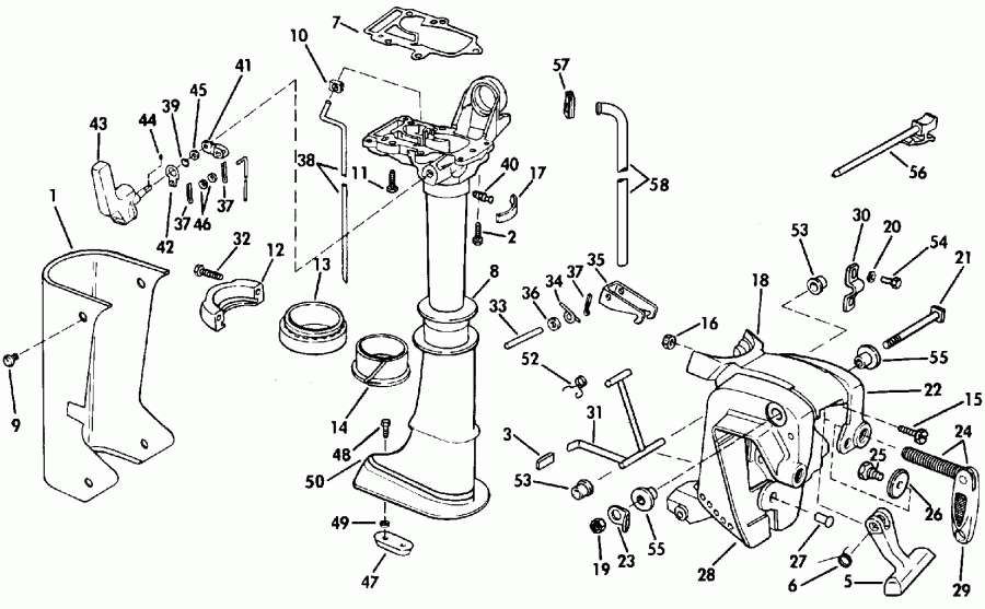 ��������� EVINRUDE E4RENM 1992  - dsection / dsection