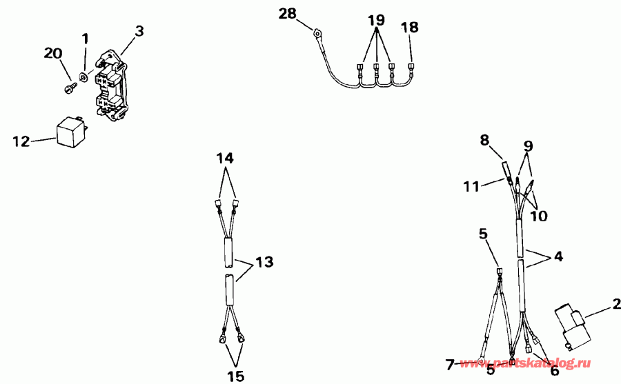 �������� ����� EVINRUDE E50BEENJ 1992  - wer Trim / tilt ��������� 