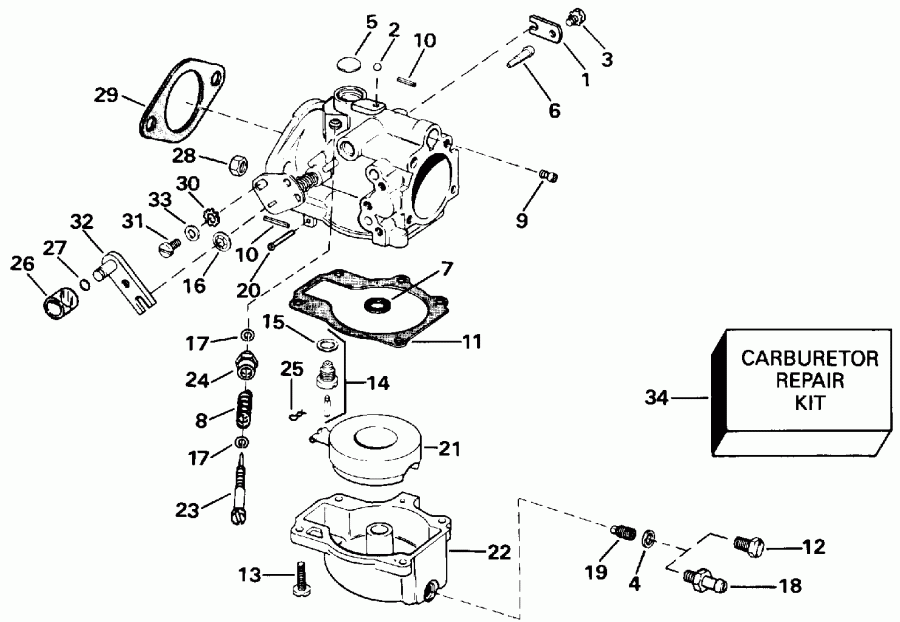 ��������� �������� ����� EVINRUDE E50BELENM 1992  - All 40 Models - All 40 Models