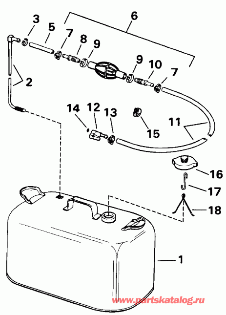 ��������� ����� EVINRUDE E50RNLIB 1992  - el Tank / el Tank