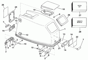 ������ ��������� (�����) - Evinrude 50 (Engine Cover - Evinrude 50)