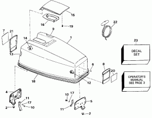 ������ ��������� (�����) - Johnson 50 (Engine Cover - Johnson 50)