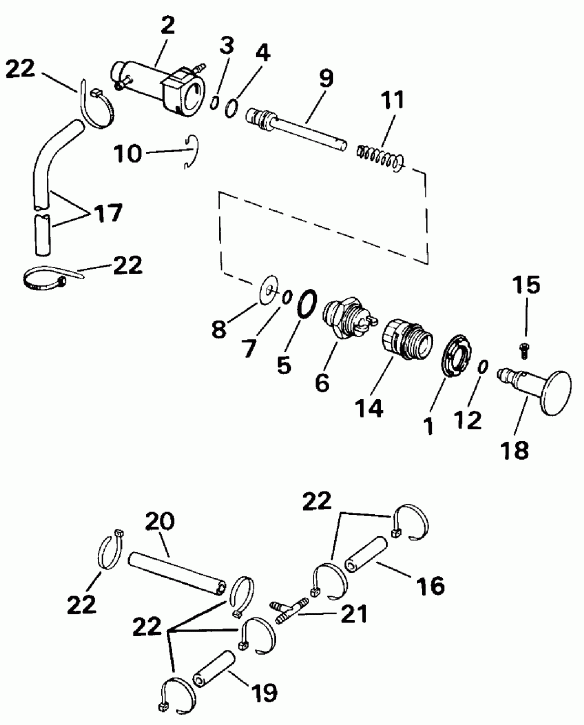 ��������� ����� Evinrude E50TLENJ 1992  - Manual Start / ������ Start