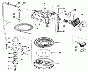 ������ ��������� (�����) - Johnson Electric Start Models (Engine Cover - Johnson Electric Start Models)