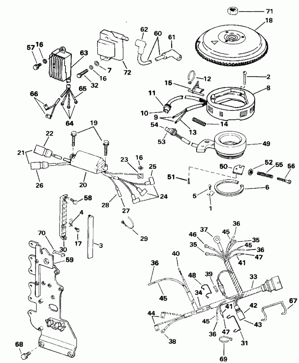 ��������� �������� ����� EVINRUDE E65WMLENE 1992  - Vro Models - Vro Models