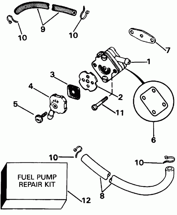  EVINRUDE E6SLENM 1992  - el Pump - el �����