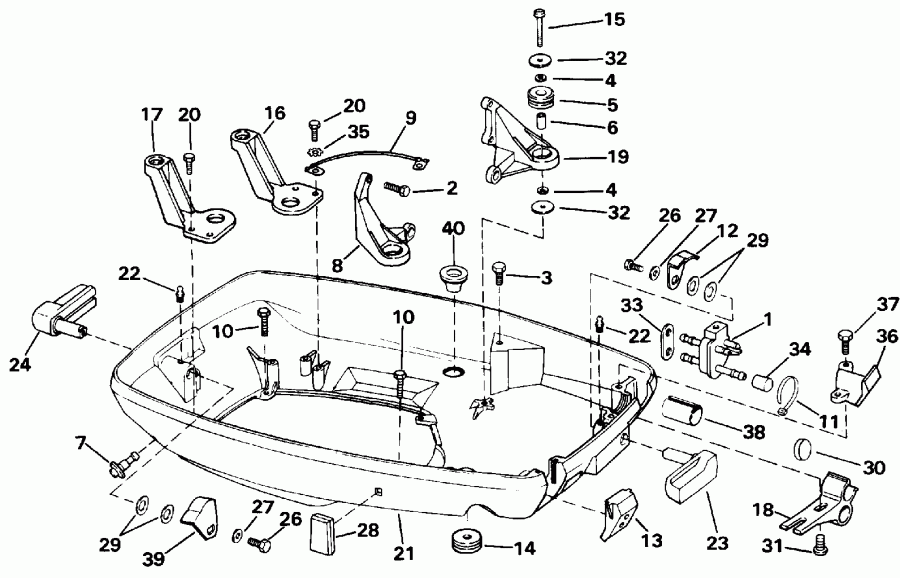  Evinrude E70ELEND 1992  - wer Engine Cover / wer ������ ��������� (�����)