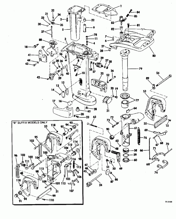 ��������� ��������� ������� E70TLEND 1992  - ������ Tilt / Manual Tilt
