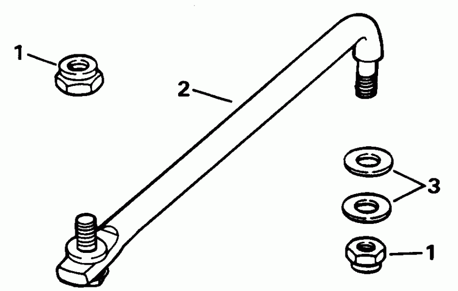 ����� ������� E70TLEND 1992  - eering Link Kit (w/power Trim & Tilt) - ee������ ����������� Kit (w / ���������������� ��������� �������)
