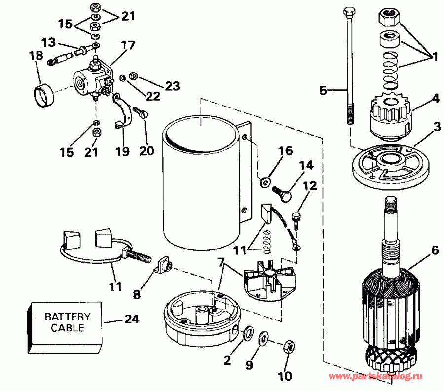 ��������� ��������� EVINRUDE E70TTLEND 1992  - ectric Starter