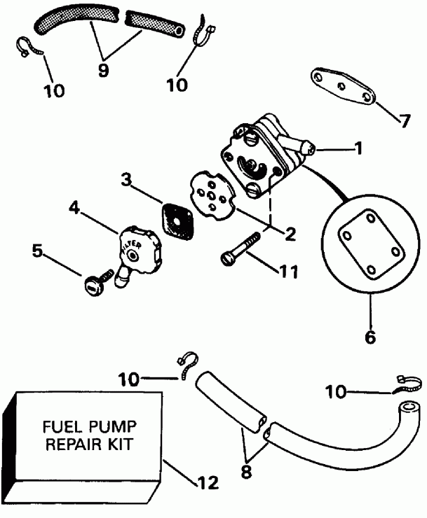  EVINRUDE E8RLENM 1992  - el  / el Pump