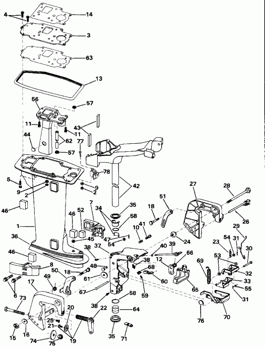 �������� ����� Evinrude E8RLENM 1992  - dsection - dsection