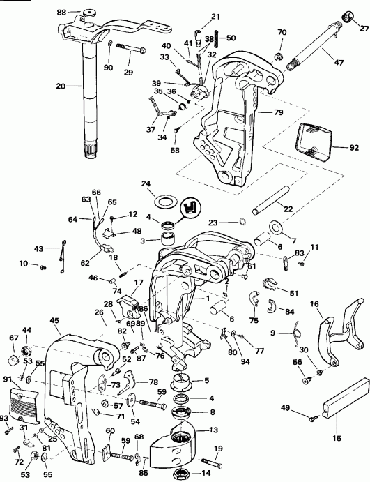 ��������� �������� ����� Evinrude TE115TLEND 1992  - ���������������� ��������� �������