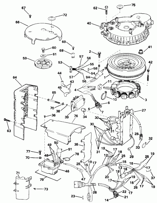 ����� Evinrude TE150GLENC 1992  - nition System - nition System