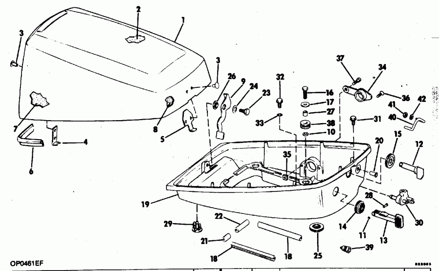 �������� ��������� ����� EVINRUDE TE20CREND 1992  - nition / nition