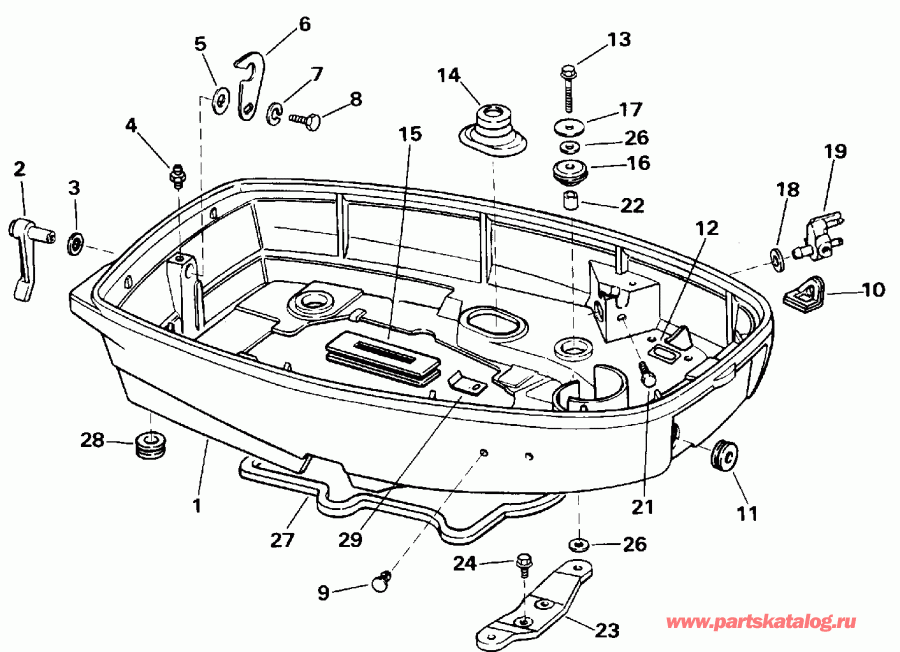  Evinrude TE20CREND 1992  - wer ������ ��������� (�����) - wer Engine Cover