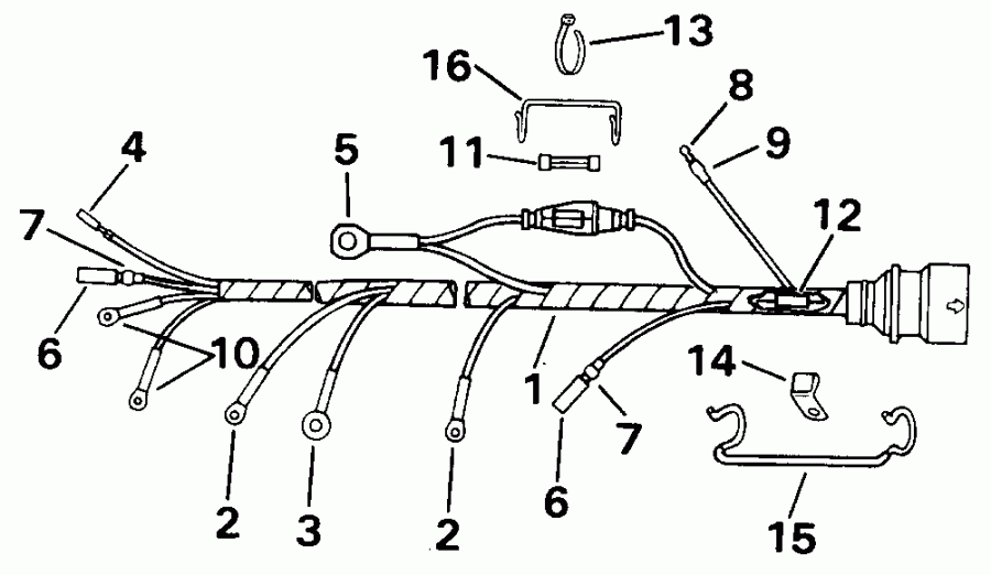 �������� ��������� ����� Evinrude TE25ELENS 1992  - ble Assembly / ble Assembly