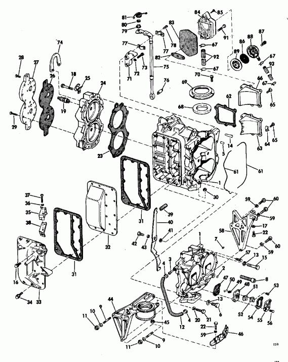 ��������� Evinrude TE25ELENS 1992  - dsection