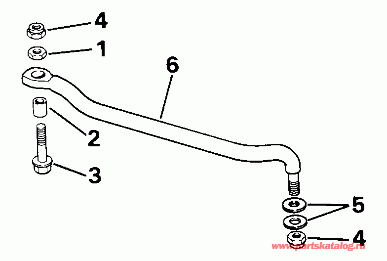  Evinrude TE25ELENS 1992  - eering Link Kit - ee������ ����������� Kit