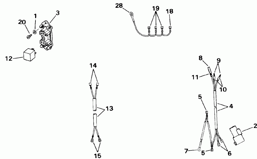 ��������� ����� EVINRUDE TE40ELENJ 1992  - wer Trim / tilt ��������� 