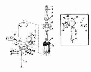 ������ ��������� (�����) - Johnson ���� Start Only (Engine Cover - Johnson Rope Start Only)