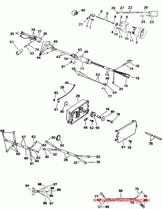 ��������� �������� ����� Evinrude VE100SLEND 1992  - wer Trim/tilt Electrical