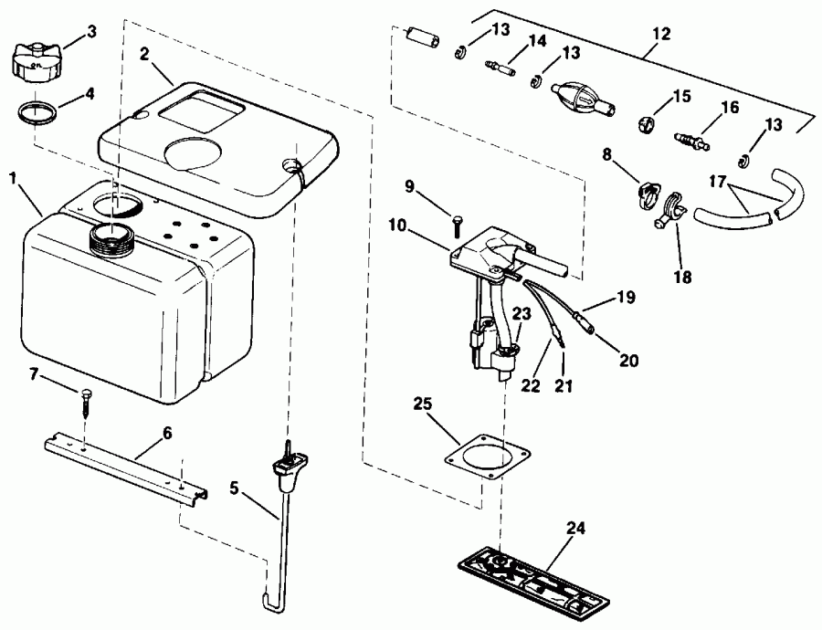 �������� ����� Evinrude VE100SLEND 1992  - 8 ������