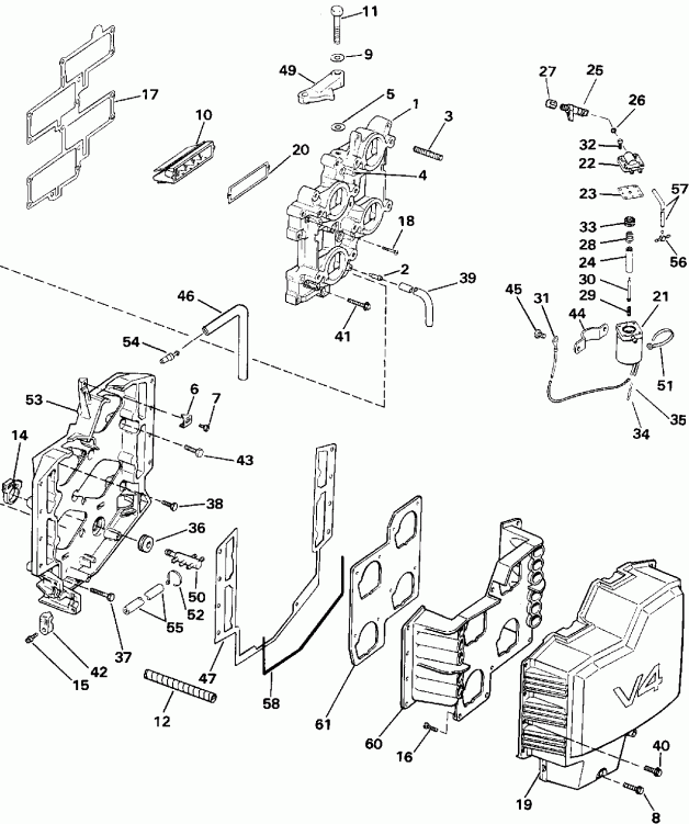 ��������� EVINRUDE VE120TLEND 1992  - take Manifold