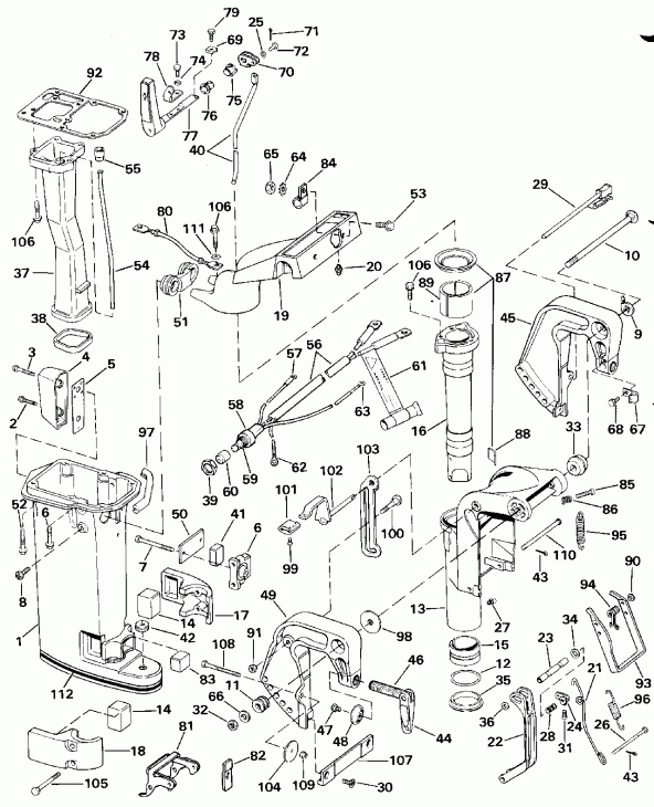 ��������� ��������� EVINRUDE VE120TXEND 1992  - 1.8 Gallon - 1.8 ������