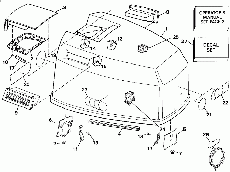 ��������� ��������� Evinrude VE140TLENS 1992  - 125 Esx - 125 Esx