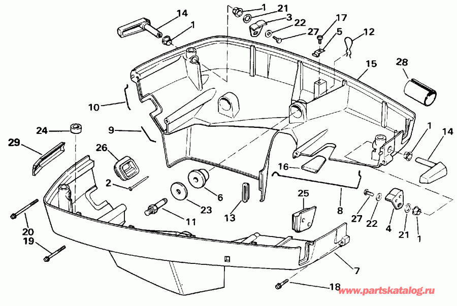 ����� Evinrude VE140TXENS 1992  - wer ������ ��������� (�����) - wer Engine Cover