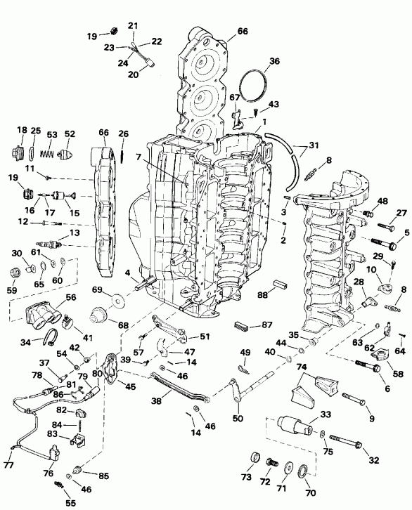 ��������� ������� VE150EXENC 1992  - linder & ������ ��������� - linder & Crankcase