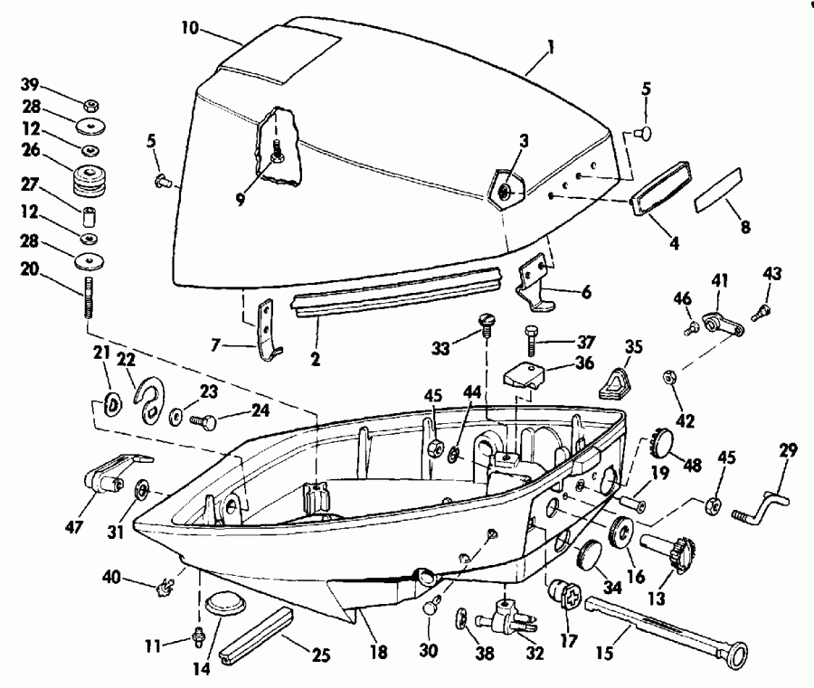 ��������� �������� ����� Evinrude VE150EXENC 1992  - Evinrude