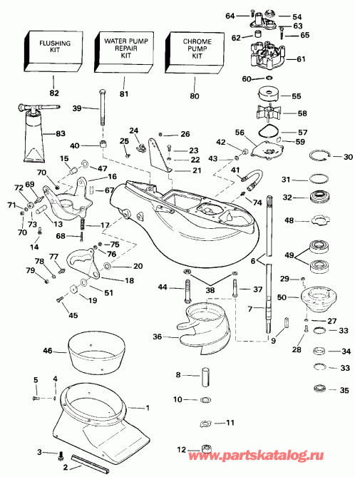 ����� EVINRUDE VE175EXENC 1992  - t Drive Kit - t Drive Kit