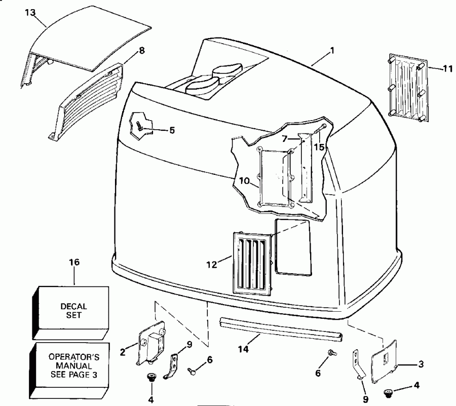 ����� EVINRUDE VE225PLENR 1992  - Johnson - 200 Stl, Ve200sl / Johnson - 200 Stl, Ve200sl