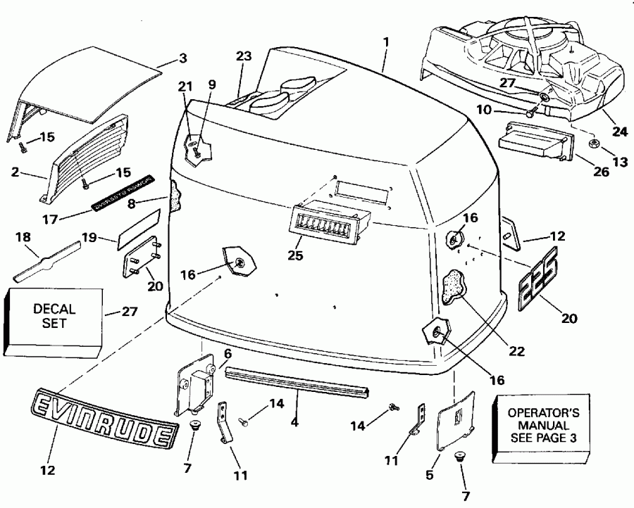 �������� ��������� ����� ������� VE225TLENR 1992  - Evinrude - 200tx, 200cx, 225t, 225p, 225c