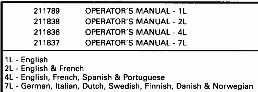 ��������� ��������� ������� VE225TXENR 1992  - terature Chart / terature Chart