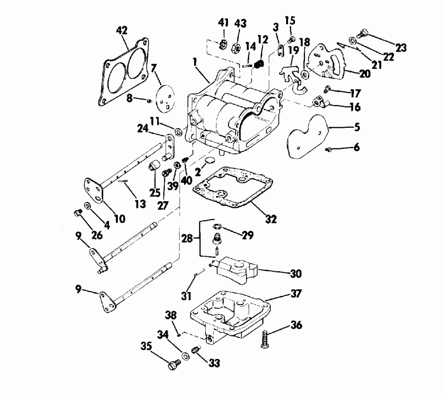 �������� ����� Evinrude VE225TXENR 1992  - wer Engine Cover / wer ������ ��������� (�����)