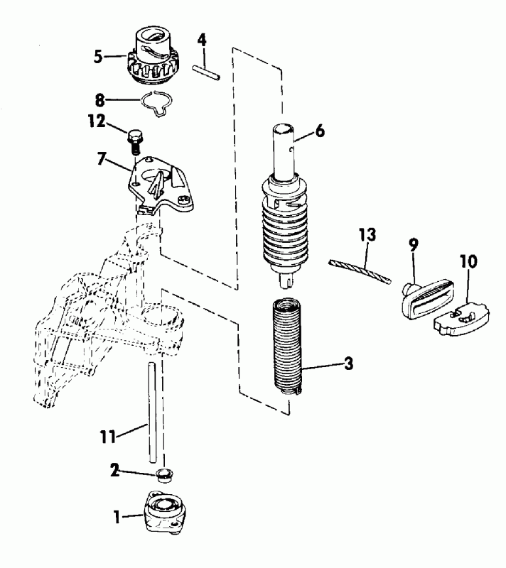 ��������� EVINRUDE VE25ELENS 1992  - terature Chart