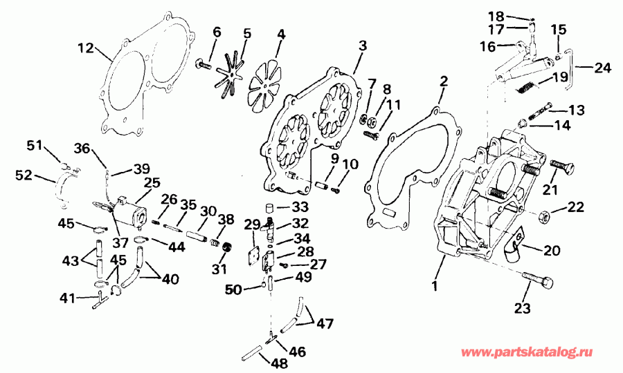 �������� ����� EVINRUDE VE30ELENR 1992  - take Manifold - take ���������