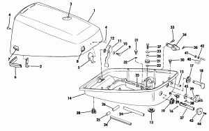 ������ ��������� (�����) - Evinrude 25-40 (Engine Cover - Evinrude 25-40)