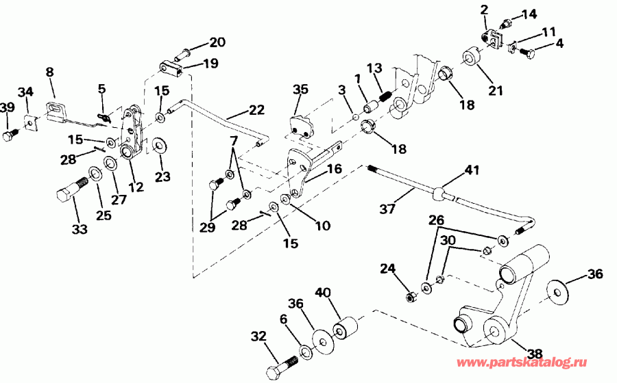    Evinrude VE40EENM 1992  - ift &  age (continued) - ift & Throttle Linkage (continued)