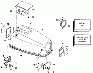 ������ ��������� (�����) - Evinrude 50 (Engine Cover - Evinrude 50)