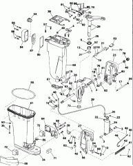 ���������� ������� & Stern & ���������� ��������� (Exhaust Housing & Stern & Swivel Bracket)