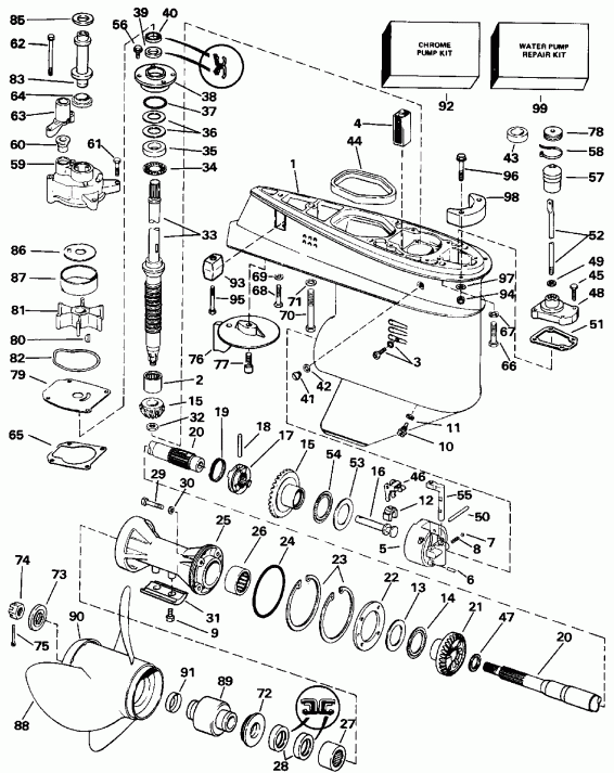 �������� ��������� ����� Evinrude VE50BEENJ 1992  - o Pump / o �����